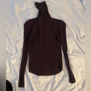 Zara ribbed brown turtleneck